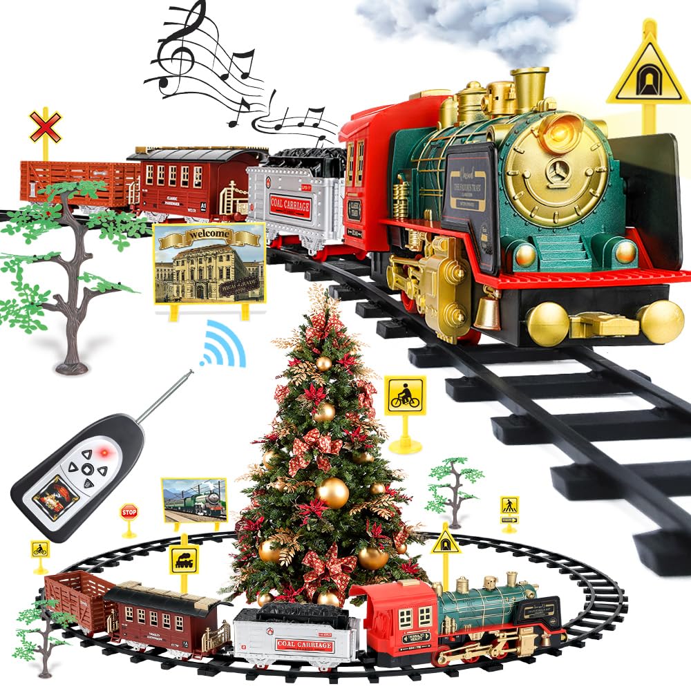 FRUSE remote control train set steam locomotive for imaginative play.