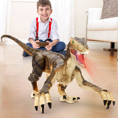 FRUSE remote-control Velociraptor toy with walking action and roaring sounds
