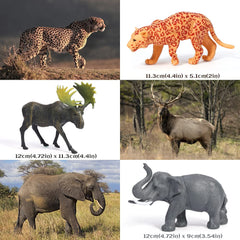 FRUSE safari elephant figurine invites pretend safaris and fine motor exploration.