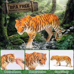 FRUSE safari tiger figurine fuels curiosity about jungle habitats.