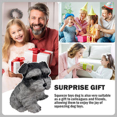 FSFHSJ hand-painted squishy dog in bag for easy gifting and travel