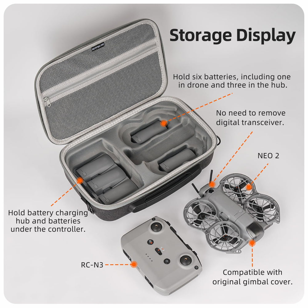 FSIDIWT interior layout showing compartments for drone and RC-N3 controller.