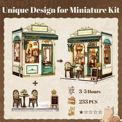 Fsolis Book Nook Kit 233 pre-cut pieces ready for beginner assembly