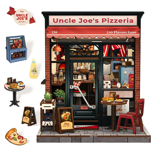 Fsolis Book Nook Kit: 236-piece assembly set for a charming desk display.