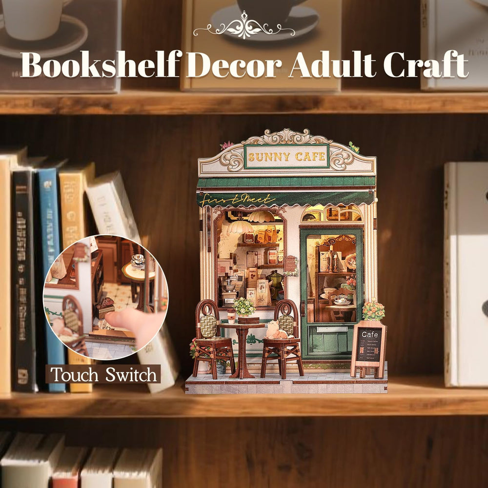 Fsolis Book Nook Kit bookshelf decor display adds whimsy to your shelf