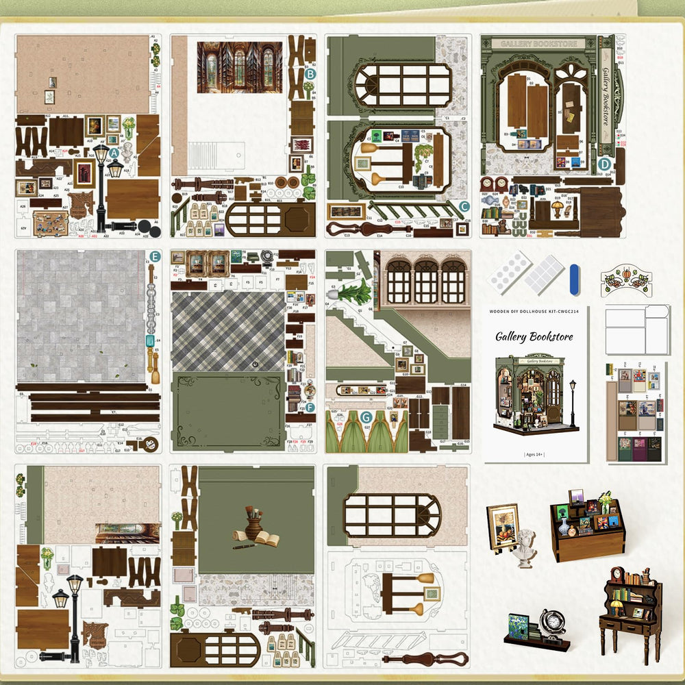 Fsolis Book Nook Kit crafting session for a calming hobby