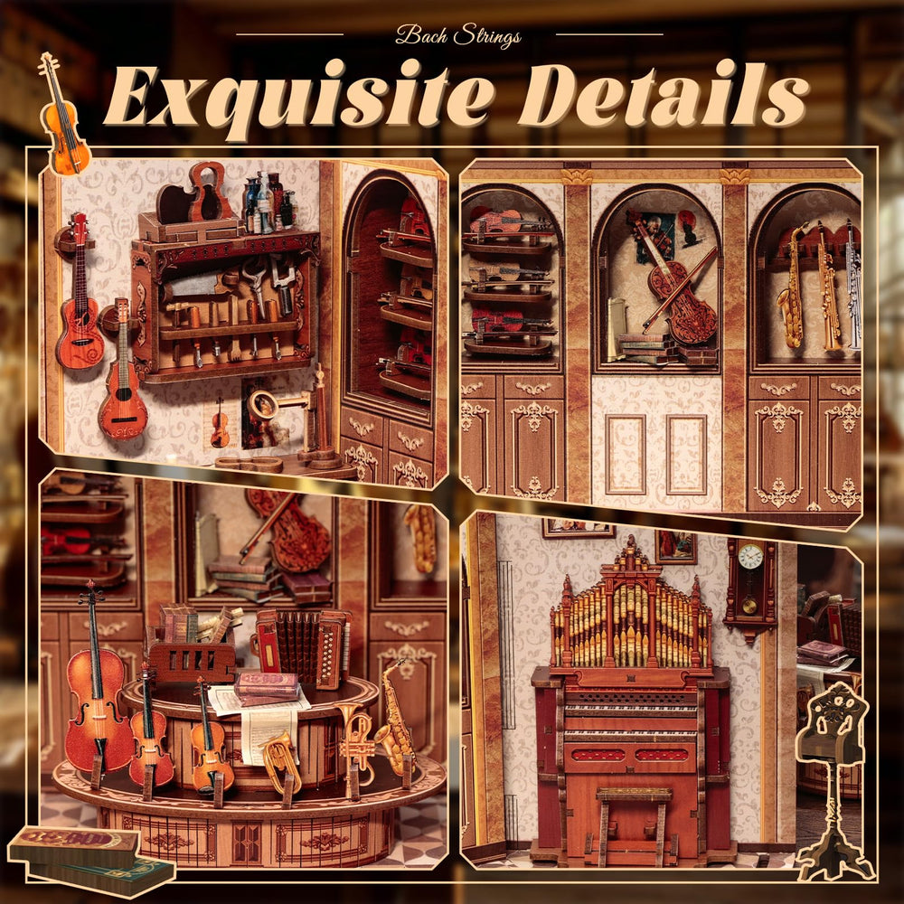 Fsolis Book Nook Kit instruction guide provides step-by-step assembly for beginners