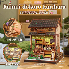 Fsolis Book Nook Kit Japanese Sweets Shop interior adds charming shelf decor