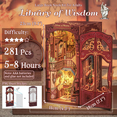 Fsolis Book Nook Kit laser-cut pieces show precise craft quality.