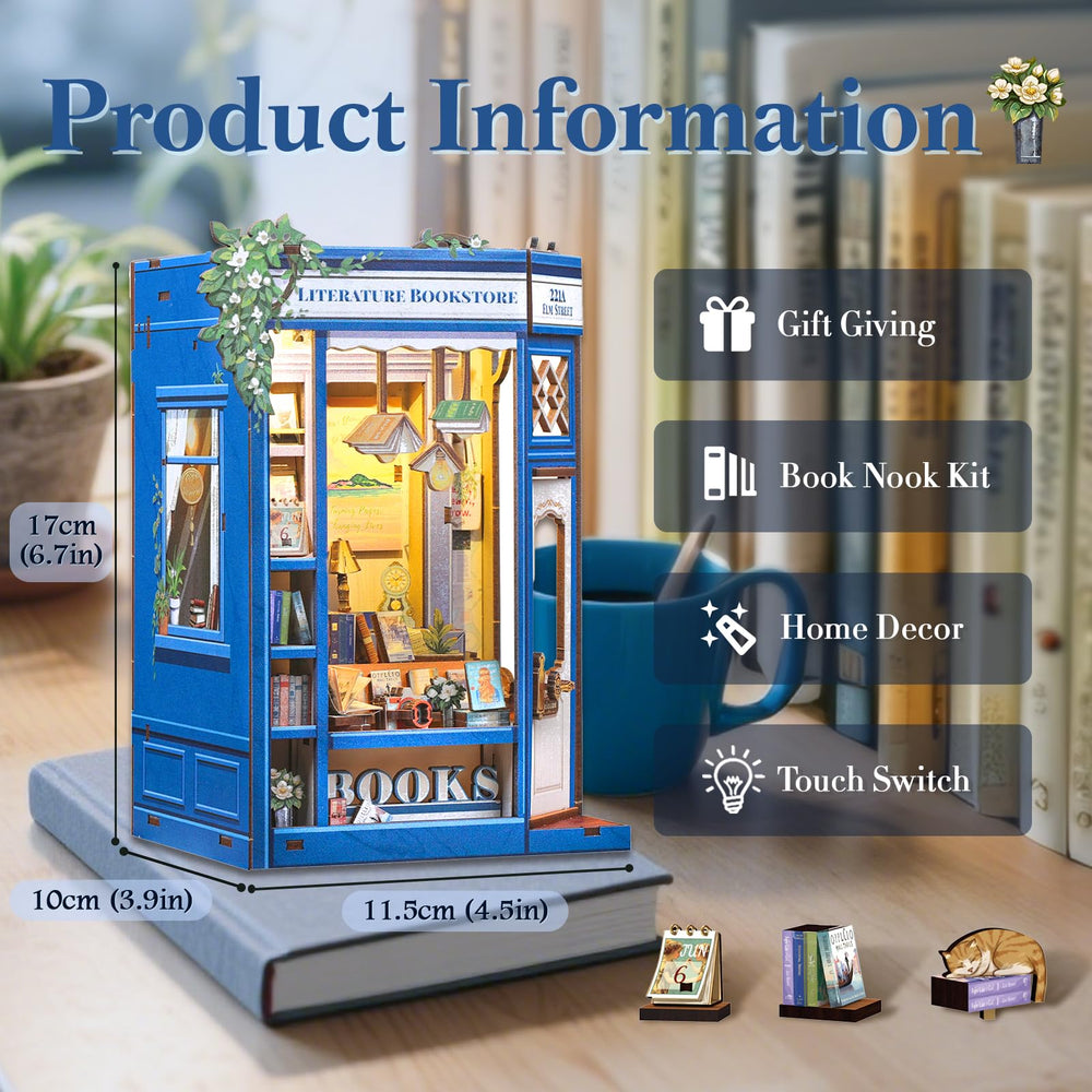 Fsolis Book Nook Kit miniature books add authentic detail and charm