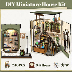 Fsolis Book Nook Kit miniature room setup for shelf display