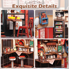 Fsolis Book Nook Kit step-by-step manual guides the build.