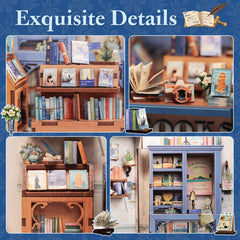 Fsolis Book Nook Kit 186 wood pieces for a satisfying build