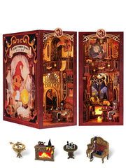 Fsolis Book Nook Kit shows wood pieces with precision laser-cut details for hobbyists