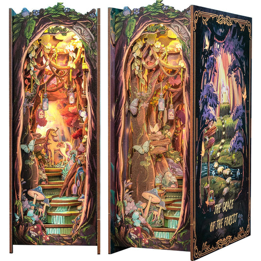 Fsolis Book Nook Kit wooden miniature house ready for shelf display