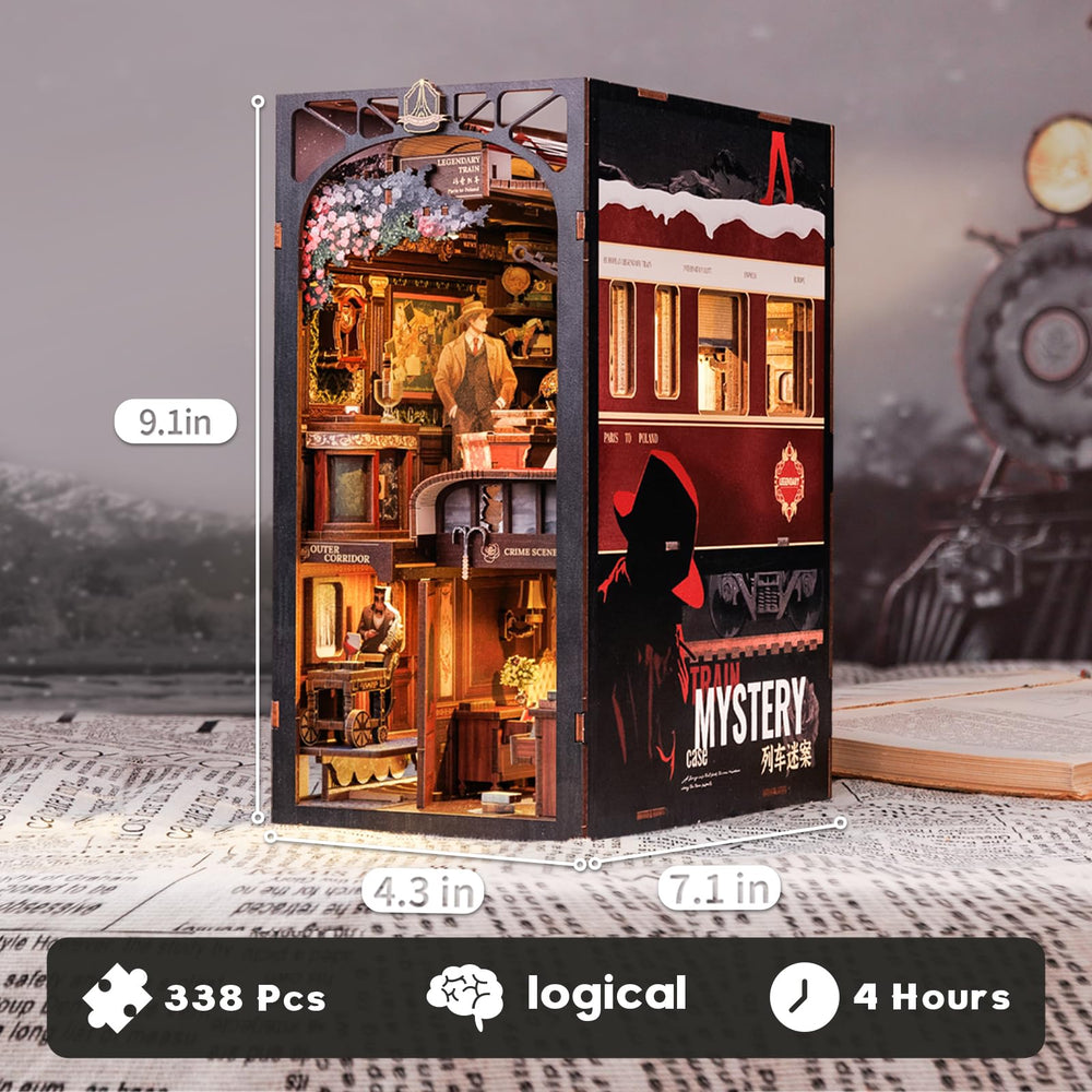 Wooden laser-cut pieces from the Fsolis Book Nook Kit emphasize clean edges.