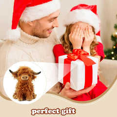 FSUGT Highland Cow Plush on sofa decor enhances cozy home accents.