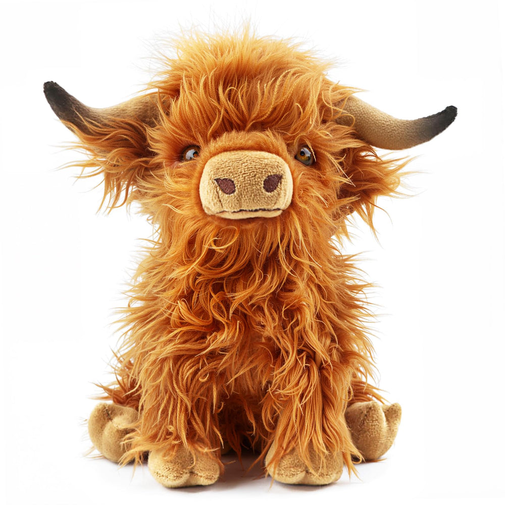 FSUGT Highland Cow Plush toy with hug-friendly design for kids and adults.