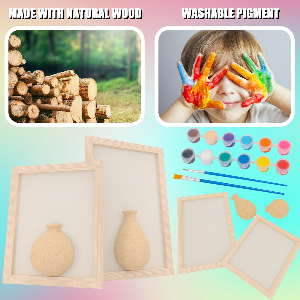 FTBox eco-friendly wood vase and frame inspire sustainable art.