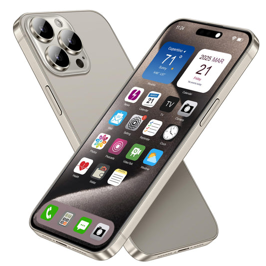 FufoneUS dummy phone with titanium rainbow front offers safe pretend play realism.