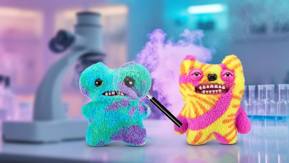 Fuggler Annoyed Alien plush with wacky colors for playful collectors.
