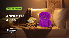 Fuggler Fart Face plush, mouth-open close-up, expressive look.