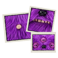 Fuggler Fart Face plush, teeth detail, quirky design feature.
