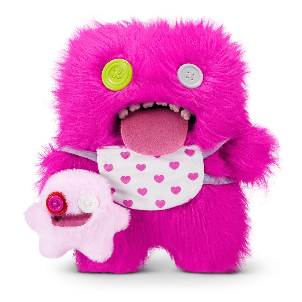 Fuggler Mini Rascals: Oogah Boogah pink long-pile plush for cuddly play.