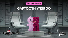 Fuggler Misfit with human-like teeth creates distinctive display and conversation starters.