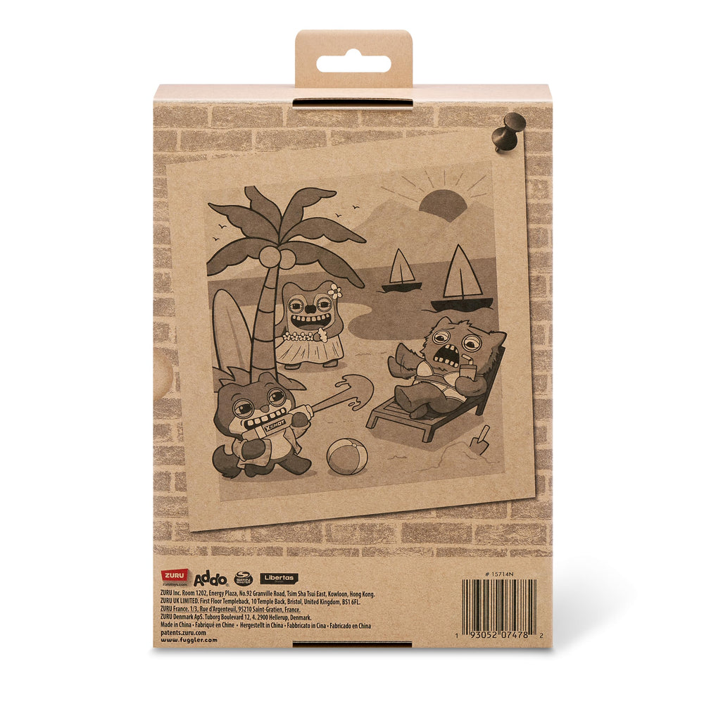 Fuggler Vacay Vibes Ginger in a playful pose showcasing vacation vibe and charm