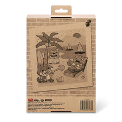Fuggler Vacay Vibes Ginger in a playful pose showcasing vacation vibe and charm