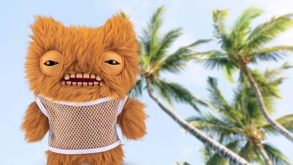 Fuggler Vacay Vibes Ginger plush texture emphasized for cozy cuddles