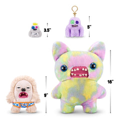 Fuggler Vacay Vibes Hedge Grog Cream plush texture highlights cozy, hug-ready toy.