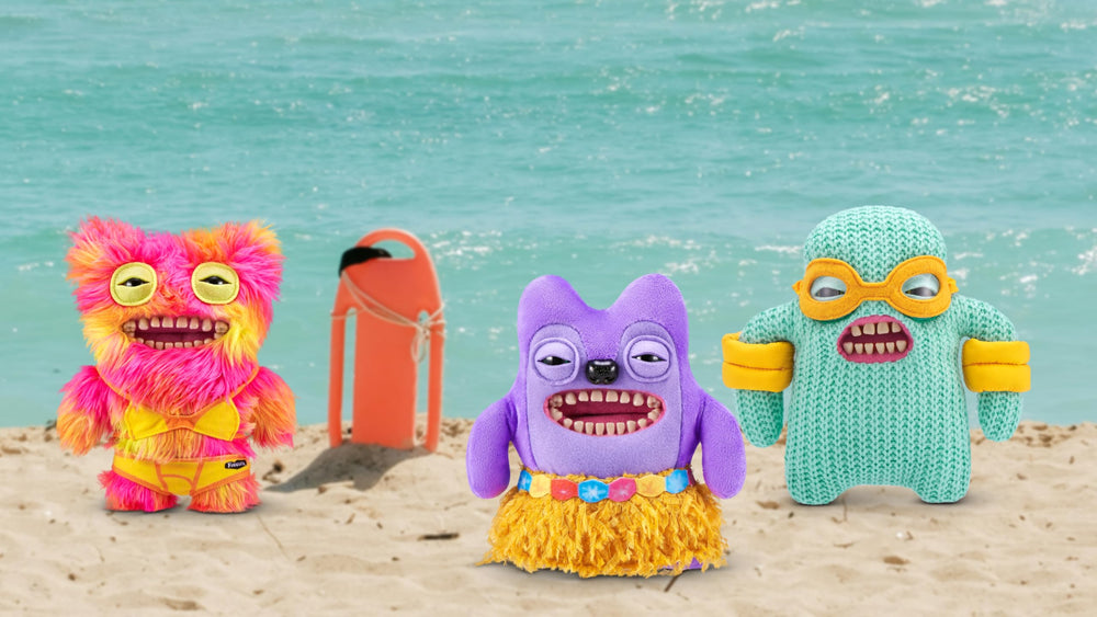 Fuggler Vacay Vibes Mr Buttons collectible packaging on shelf
