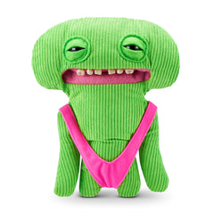 Fuggler Smiley O Riley Green close-up shows distinctive teeth for display and conversation starters
