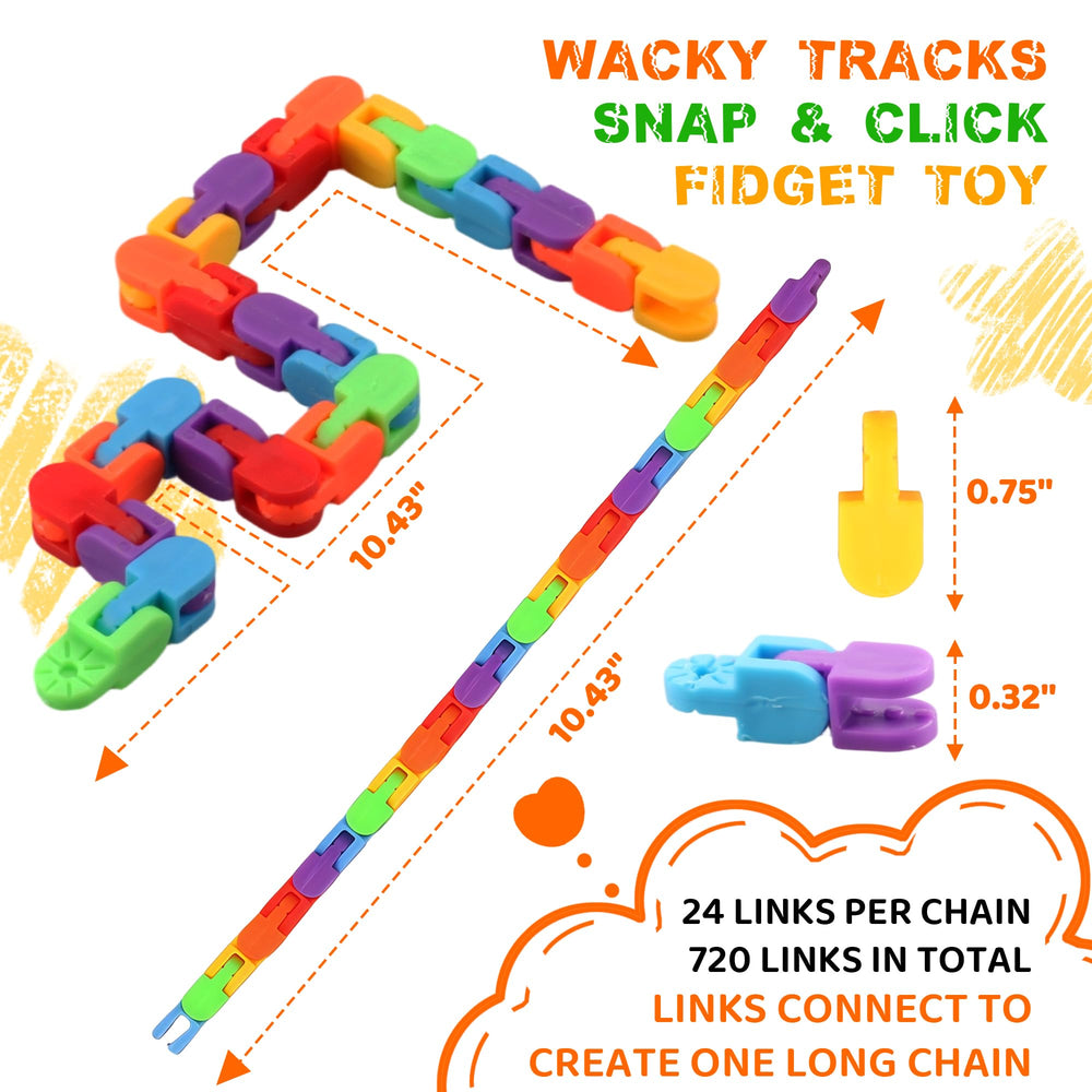 FUIYKA Wacky Tracks snap and click action promotes fine motor skills