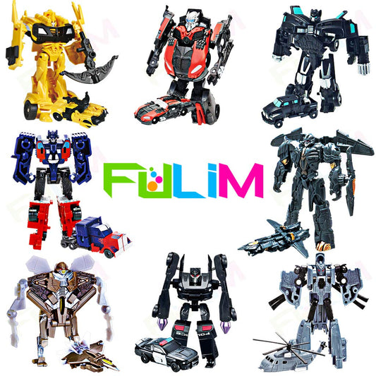 FULIM 8-pcs mini car robot toys in action enable compact dual-mode play.