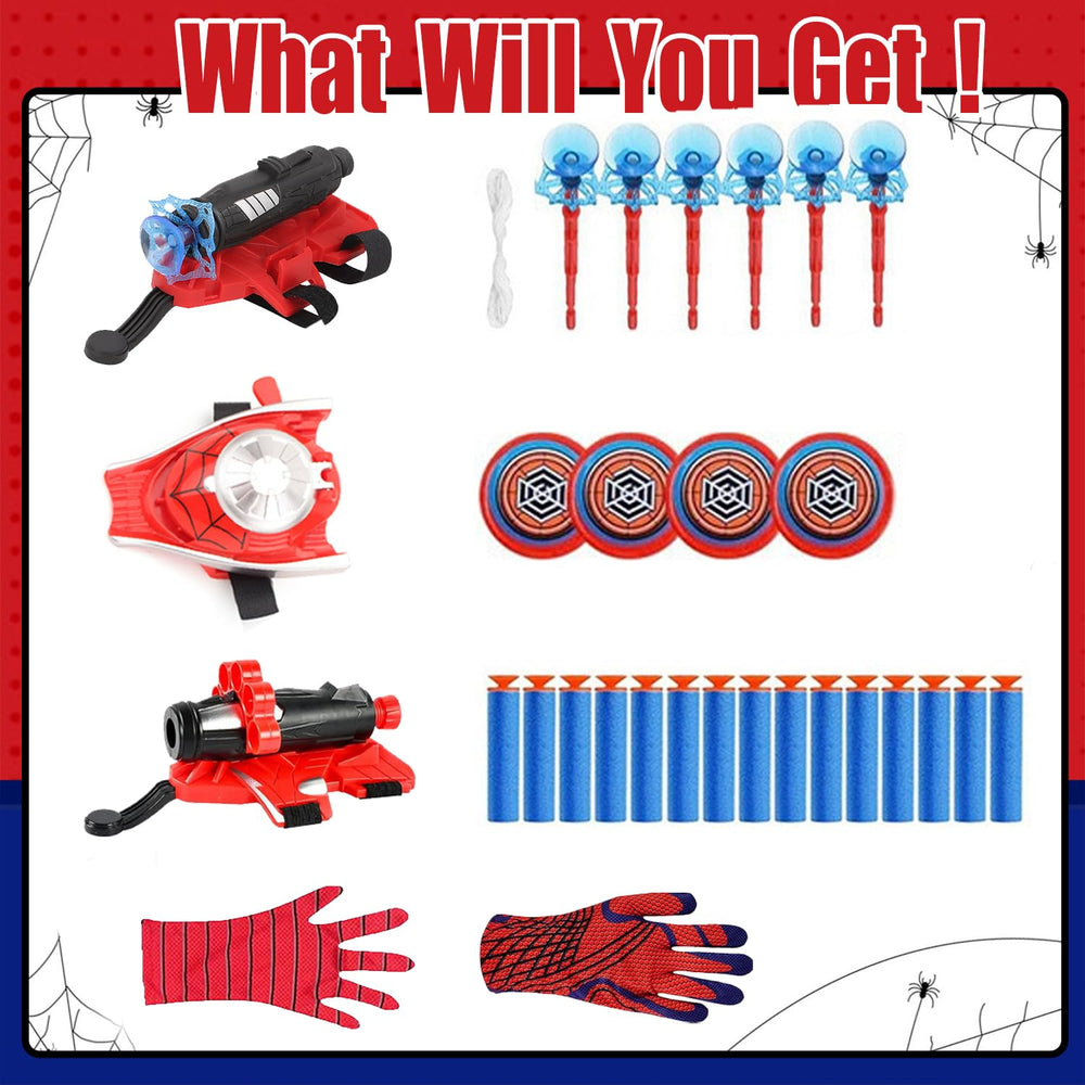 FULIM Spider Web Shooter wrist-gloves worn during play enable quick action.