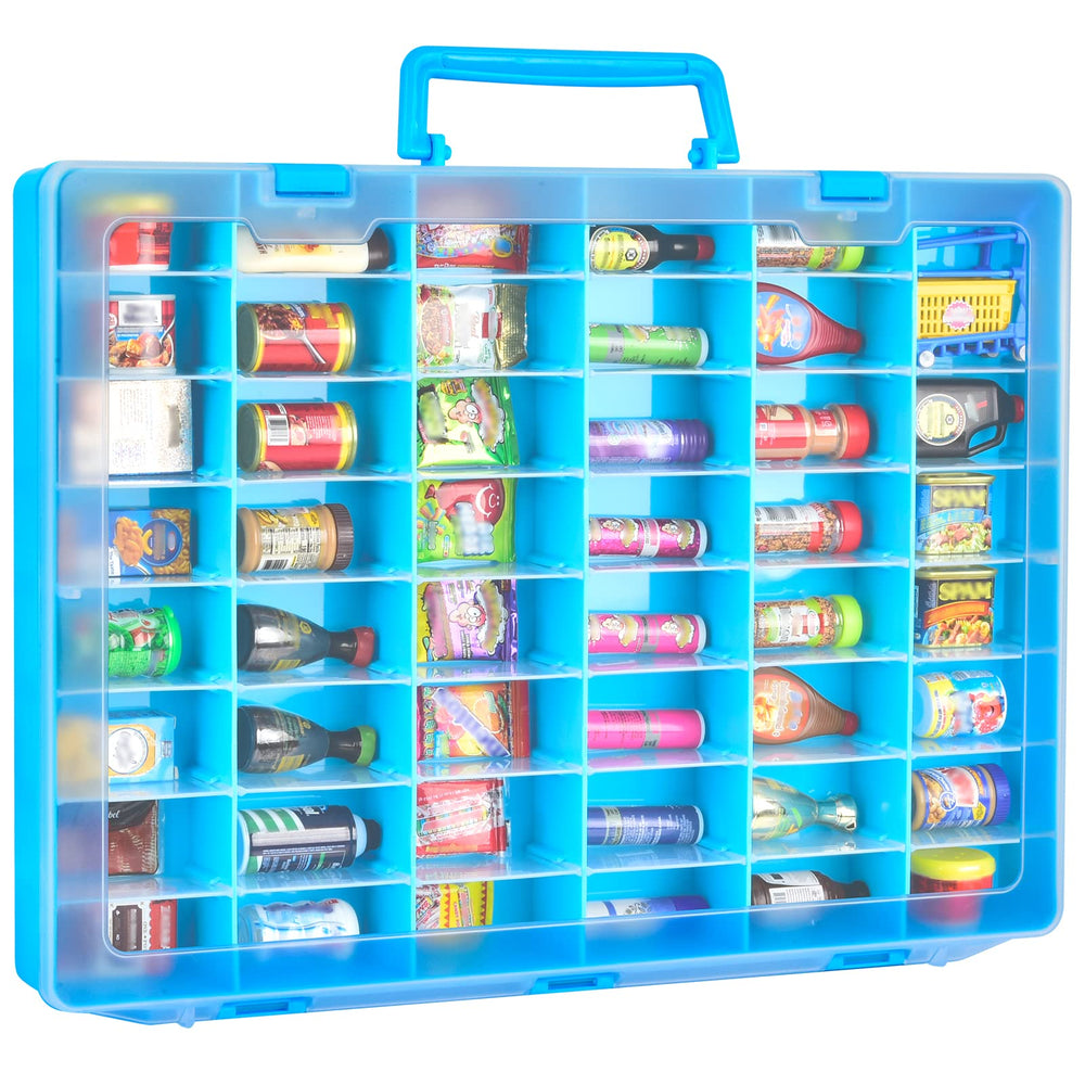 FULLCASE minibrands case side view highlights portable organization for collectibles.
