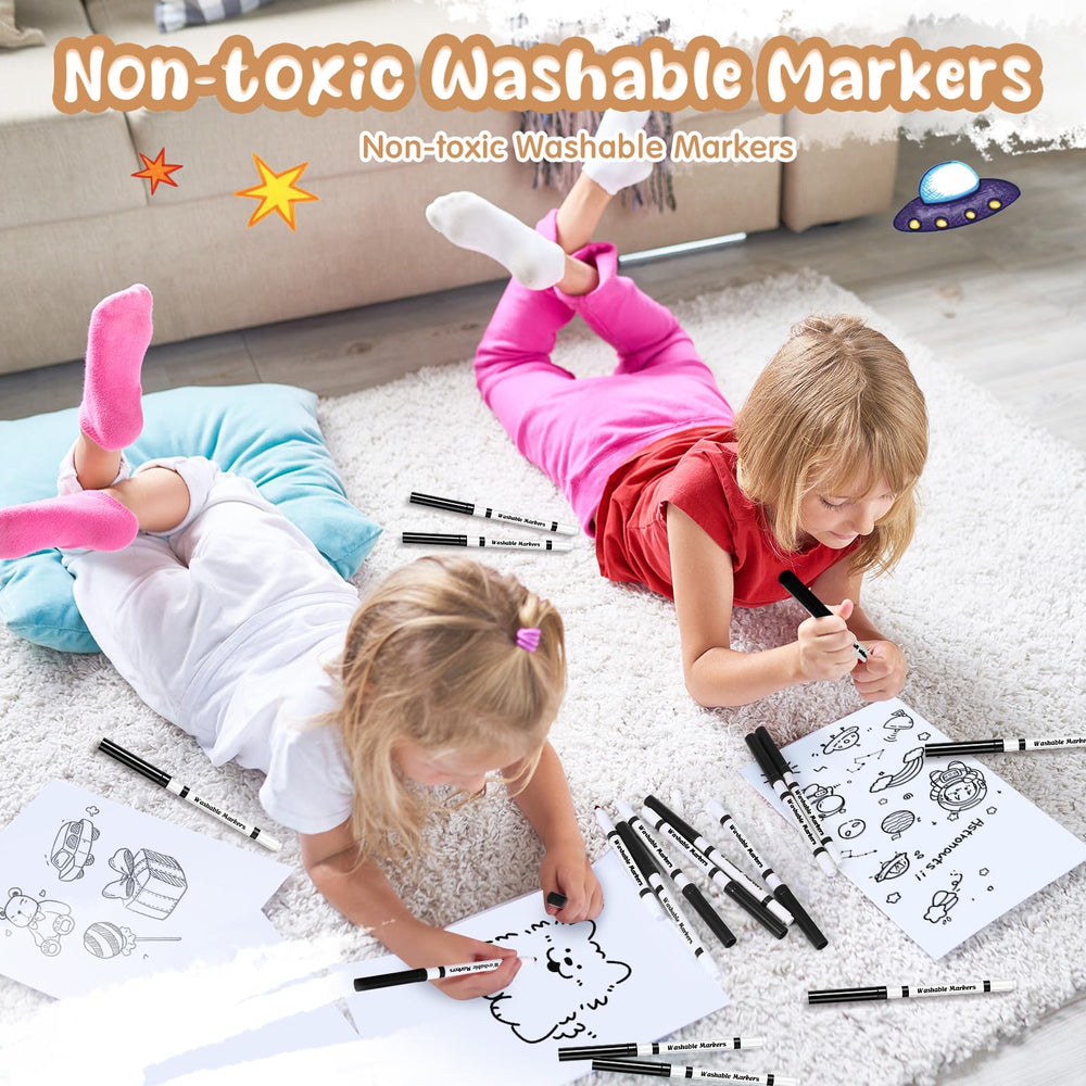 Fullhawl black markers great for outlining notes and drawings in class.