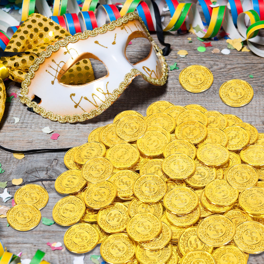 FULLIVE gold plated look coins enhance classroom reward displays