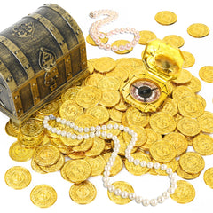 FULLIVE non toxic gold plastic coins are durable and reusable