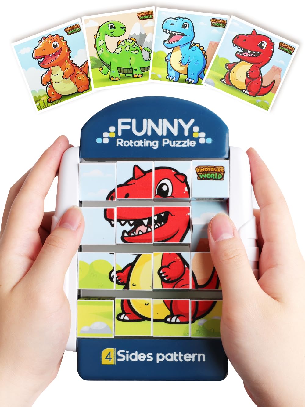 Fullware 16-piece rotating puzzle in action enhances fine motor skills during play.