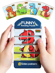 Fullware 16-piece rotating puzzle in action enhances fine motor skills during play.