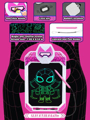 Fullware erase button close-up, instant clear after each doodle.