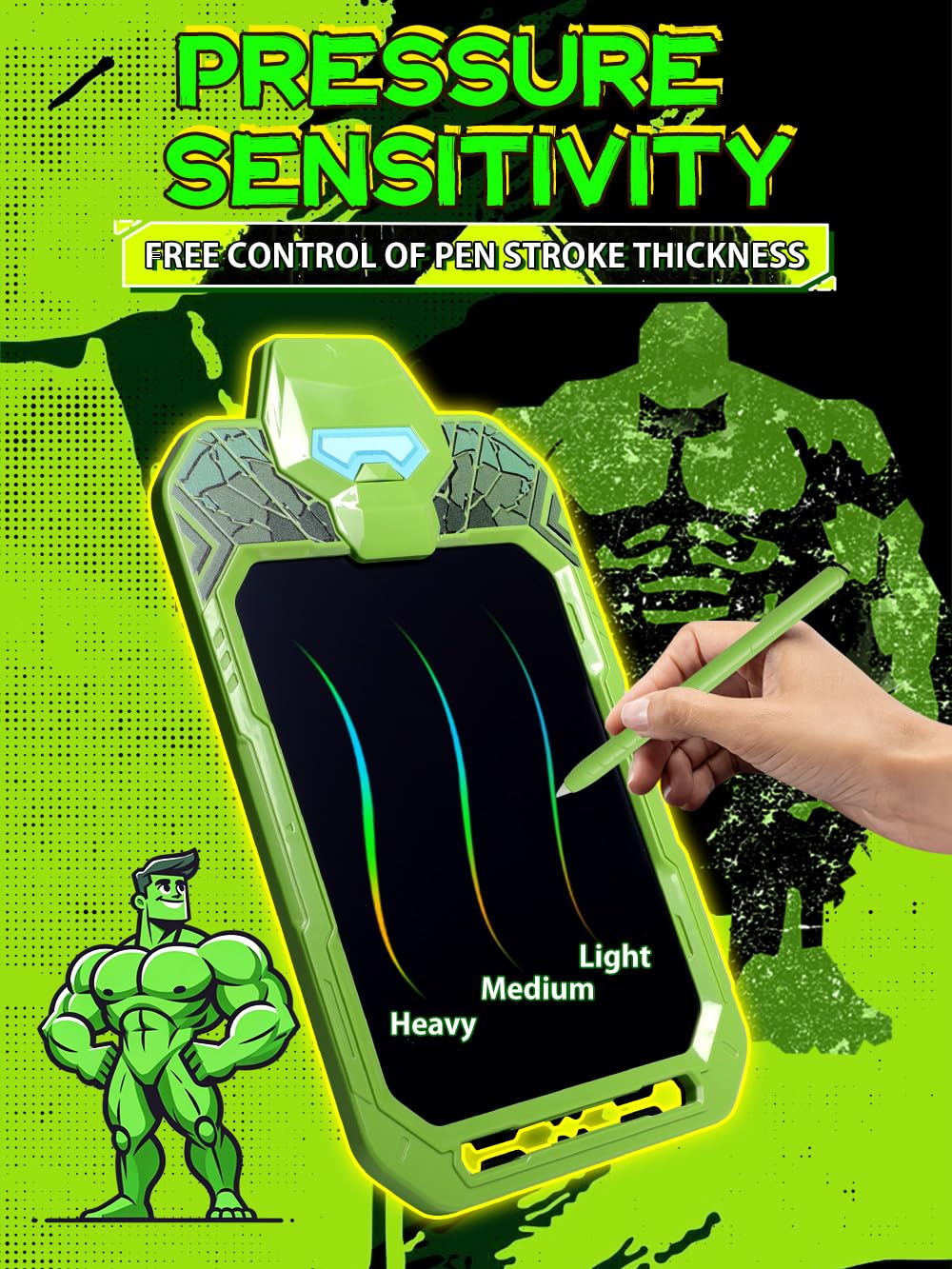 Fullware LCD tablet erase button close-up for quick redraws