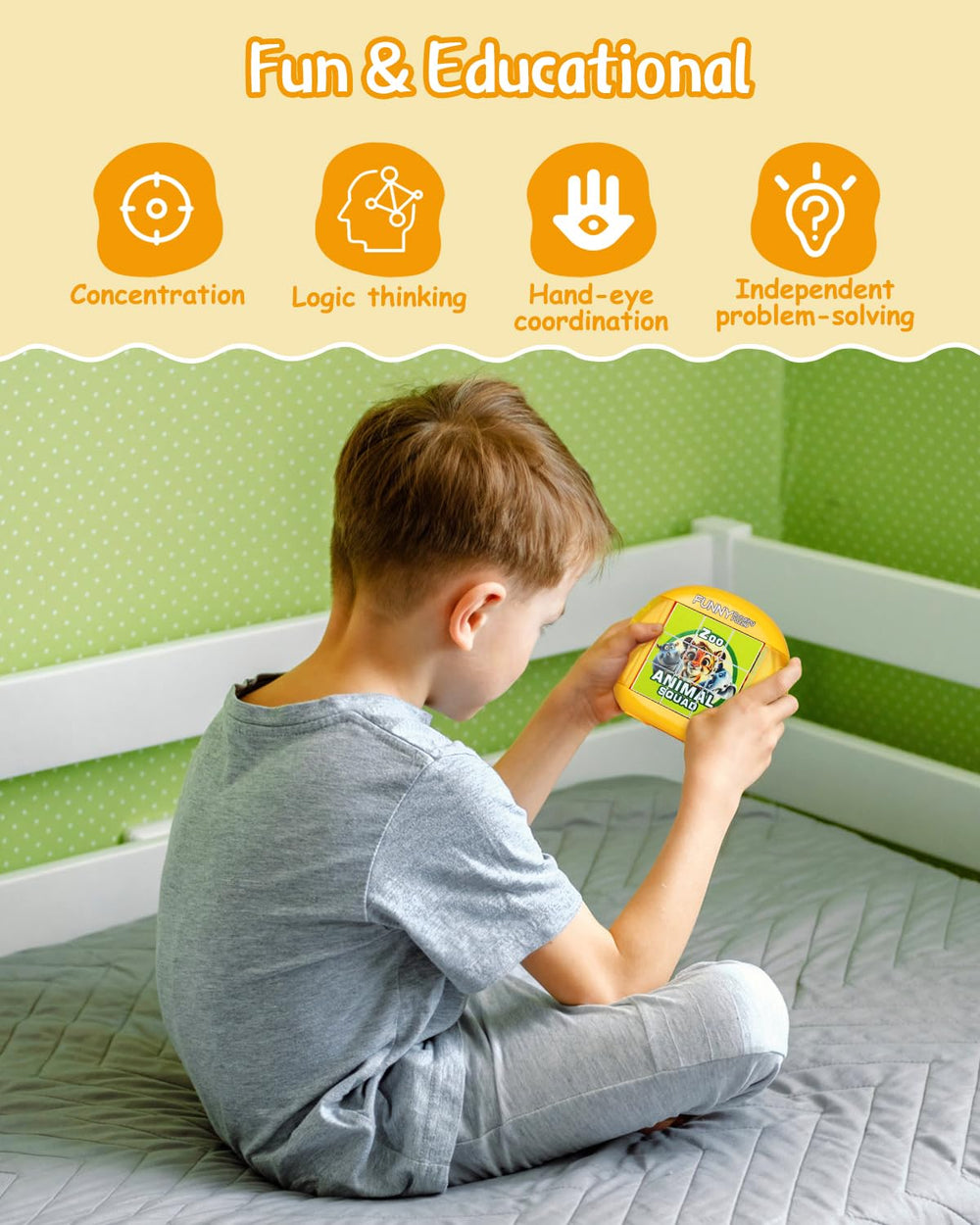 Fullware Rotating Puzzle all patterns display with four patterns