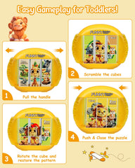 Fullware Rotating Puzzle cubes closeup highlighting tactile cubes