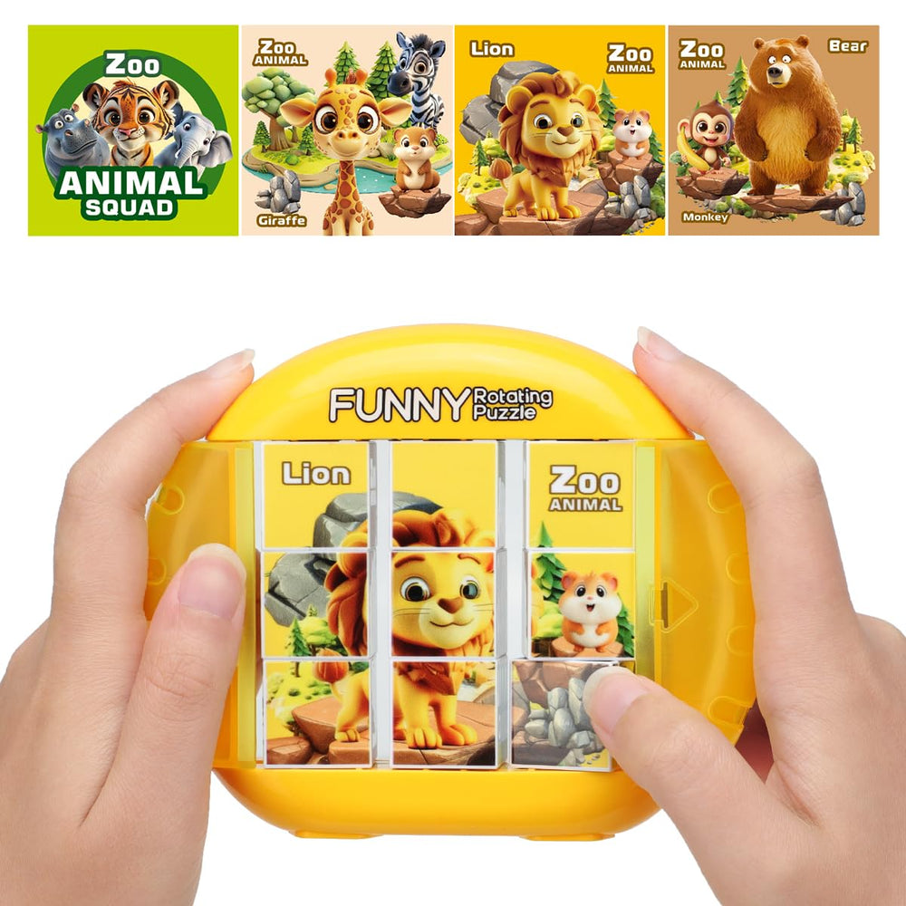 Fullware Rotating Puzzle Zoo Squad side view showing compact design