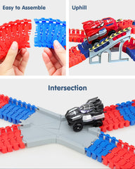 Fullware Spider Hero Track side view engaging kids in hands-on spatial thinking.